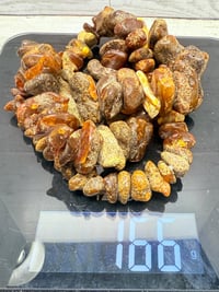 Image 6 of Antique 1910s Persian Trade Natural Raw Baltic Am ber Bead Necklace 166 Grams