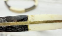 Image 4 of Vintage 1970s Antler &amp; Wood Bracelets with Brass Inlay