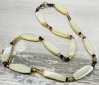 Image 3 of Antique 1920s Mother of Pearl &amp; Glass Bead Necklace