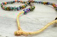 Image 8 of Antique 1900s African Hand Painted Venetian Millefiori Trade Beads Necklace