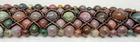 Image 4 of Multi-Tone Jasper Bead &amp; Glass Seed Bead Bracelet