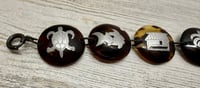 Image 3 of Vintage WWll South Pacific Faux Tortoise Shell Silver Tone Bracelet