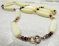 Image 4 of Antique 1920s Mother of Pearl &amp; Glass Bead Necklace