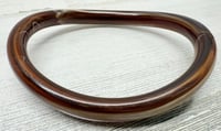 Image 3 of Vintage 1960s Marbled Chocolate Brown Free Form Lucite Bracelet