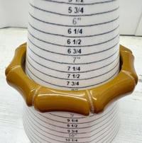 Image 3 of Vintage 1940s Mustard Yellow Carved Bamboo Style Bakelite Bangle Bracelet