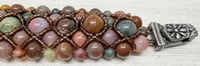 Image 5 of Multi-Tone Jasper Bead &amp; Glass Seed Bead Bracelet