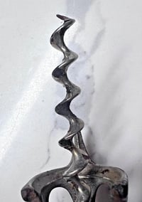 Image 9 of Antique 19th Century Boars Tooth &amp; Sterling Silver Corkscrew