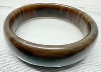 Image 4 of Vintage 1970s Natural Brown Agate Bangle Bracelet