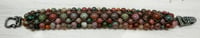Image 6 of Multi-Tone Jasper Bead &amp; Glass Seed Bead Bracelet