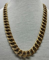 Image 1 of Vintage 1980s Givenchy Double Chain Link Necklace 11.5"