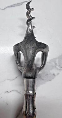 Image 10 of Antique 19th Century Boars Tooth &amp; Sterling Silver Corkscrew