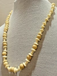 Image 2 of Antique 1900s Antler &amp; Wood Bead Necklace