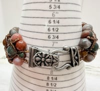 Image 7 of Multi-Tone Jasper Bead &amp; Glass Seed Bead Bracelet