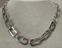 Image 2 of Vintage 1980s Givenchy Logo G-Links Necklace