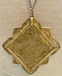 Image 3 of Antique 1900 Tibetan Nepal Turquoise Silver Reliquary Pendant Amulet