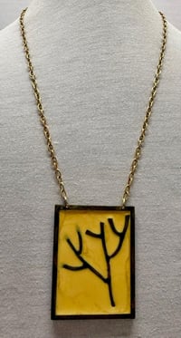 Image 1 of Vintage 1960s Rare Jerry Fox Stained Glass Necklace &amp; Pendant