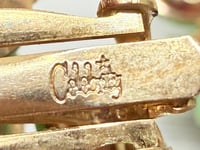 Image 8 of Vintage 1950s Celebrity Green Celluloid AB Rhinestone Brooch &amp; Earrings