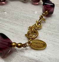 Image 4 of Vintage 1970s Miriam Haskell Givre Glass &amp; Amethyst Bracelet