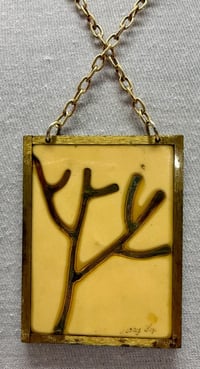 Image 2 of Vintage 1960s Rare Jerry Fox Stained Glass Necklace &amp; Pendant