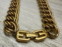 Image 4 of Vintage 1980s Givenchy Double Chain Link Necklace 11.5"