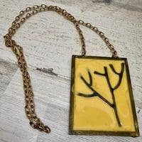 Image 4 of Vintage 1960s Rare Jerry Fox Stained Glass Necklace &amp; Pendant