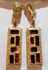 Image 3 of Vintage 1980s Park Lane Barrette &amp; Earring Set