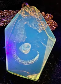 Image 6 of Vintage 1960s Art Deco Celluloid Seahorse Pendant/Necklace