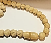 Image 7 of Vintage 1960s Hand Carved Antler Rose Pattern Beads