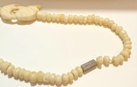 Image 7 of Vintage 1970s Carved Cow Bone Beaded Elephant Necklace