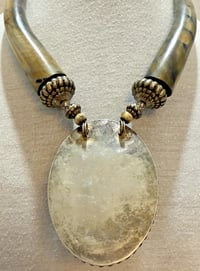 Image 6 of Vintage 1960s Tibetan Yak Horn Tribal Necklace