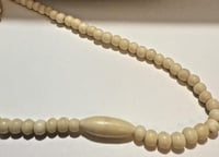 Image 6 of Vintage 1950s Carved Antler Necklace &amp; Floral Pendant