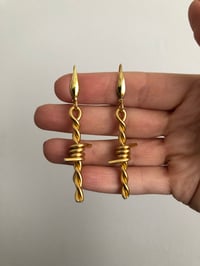 Image 2 of BARBED WIRE DROP EARRINGS 