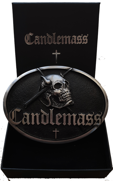 Image of CANDLEMASS "40 Years of Doom - Belt Buckle" (handmade, limited)