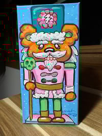 Image 1 of Teal/Pink Nutcracker