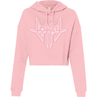 Lo Key "Spike" Cropped Hoodie (Soft Pink)