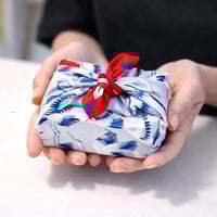 Image 1 of PAÑUELO ILUSTRADO SADAKO Y LAS MIL GRULLAS