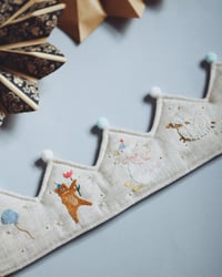 Linen crown for Bianca