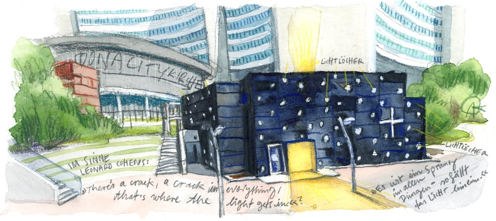 Image of Donaucity - a crack in everything - that's where the light gets in // Wien