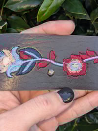 Image 2 of Dark Brown PU Leather Poppy Bracelet 