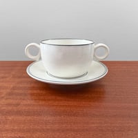 Image 1 of Gustavsberg Birka Bouillon Cup with Saucer