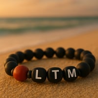 Image 2 of LTM Men's Matte Black Onyx Bracelet