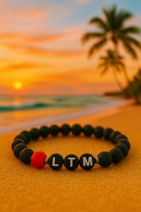 Image 4 of LTM Men's Matte Black Onyx Bracelet