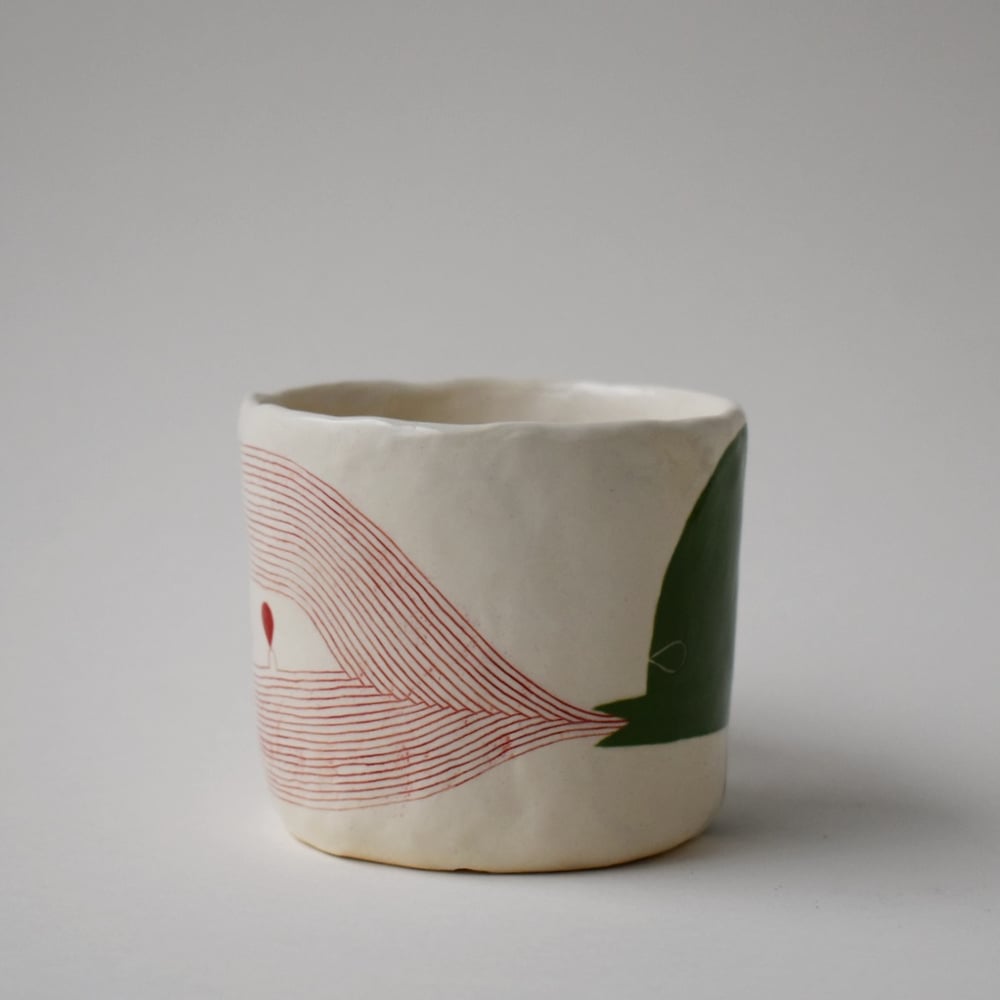 Image of Green Abstract Portrait Mug