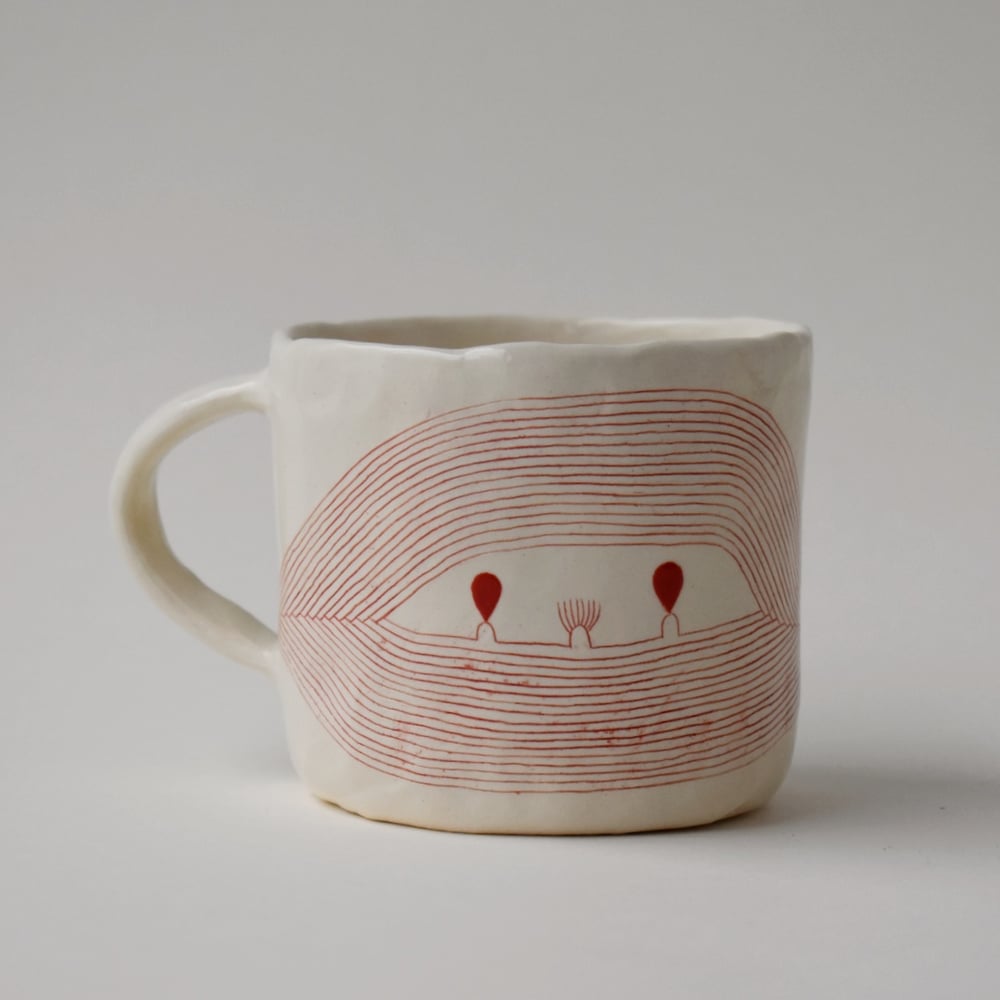 Image of Green Abstract Portrait Mug