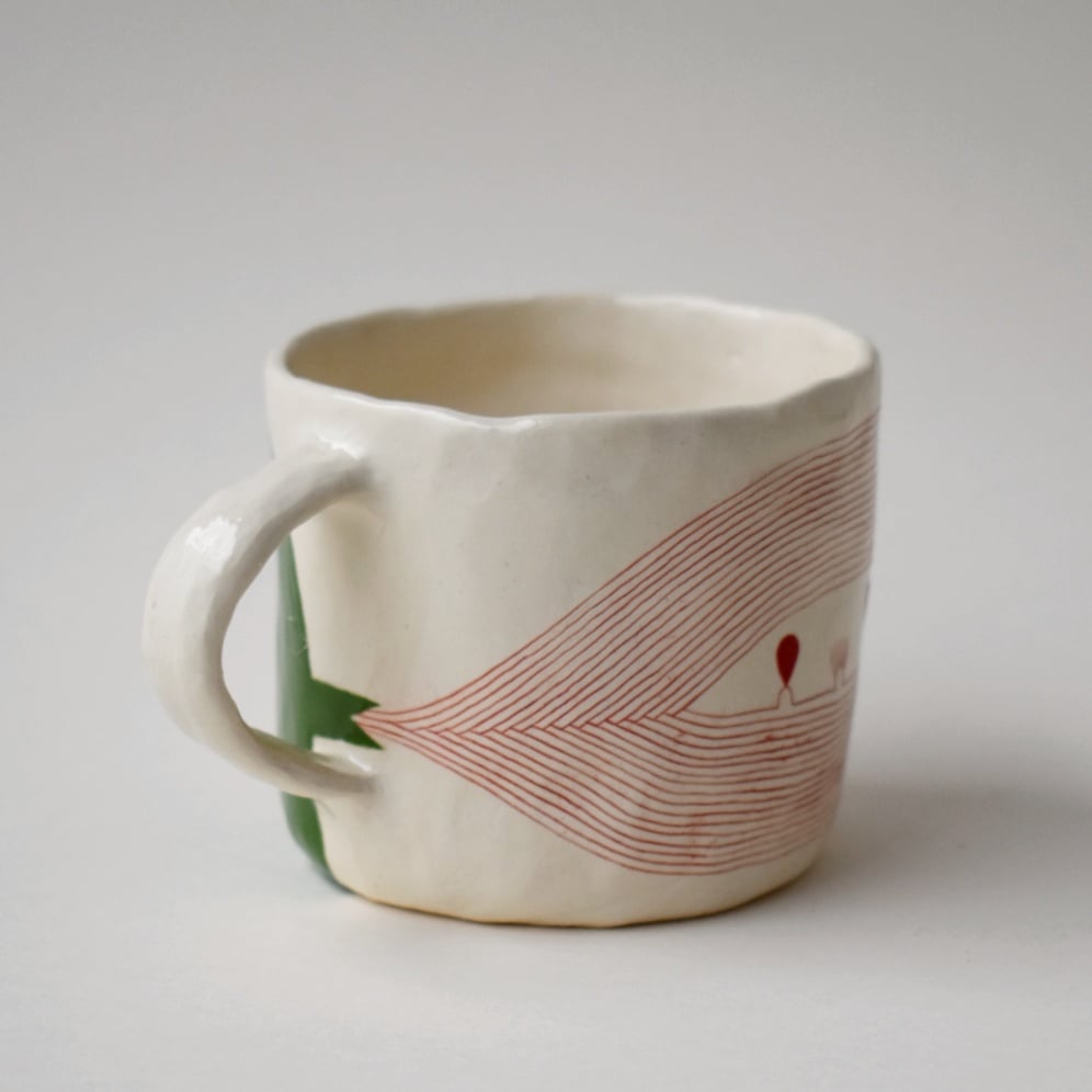 Image of Green Abstract Portrait Mug