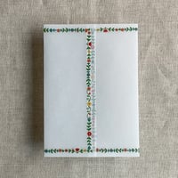 Image 1 of still bloom floral printed vellum wrap for 5x7 cards PACK of 10