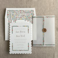 Image 8 of still bloom floral printed vellum wrap for 5x7 cards PACK of 10