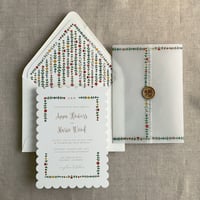 Image 10 of still bloom floral printed vellum wrap for 5x7 cards PACK of 10