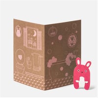 Image 2 of Carte + marque-page + enveloppe Lapin bulles A6