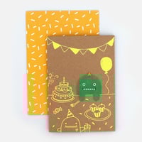 Image 3 of Carte + marque-page + enveloppe Dinosaure anniversaire A6